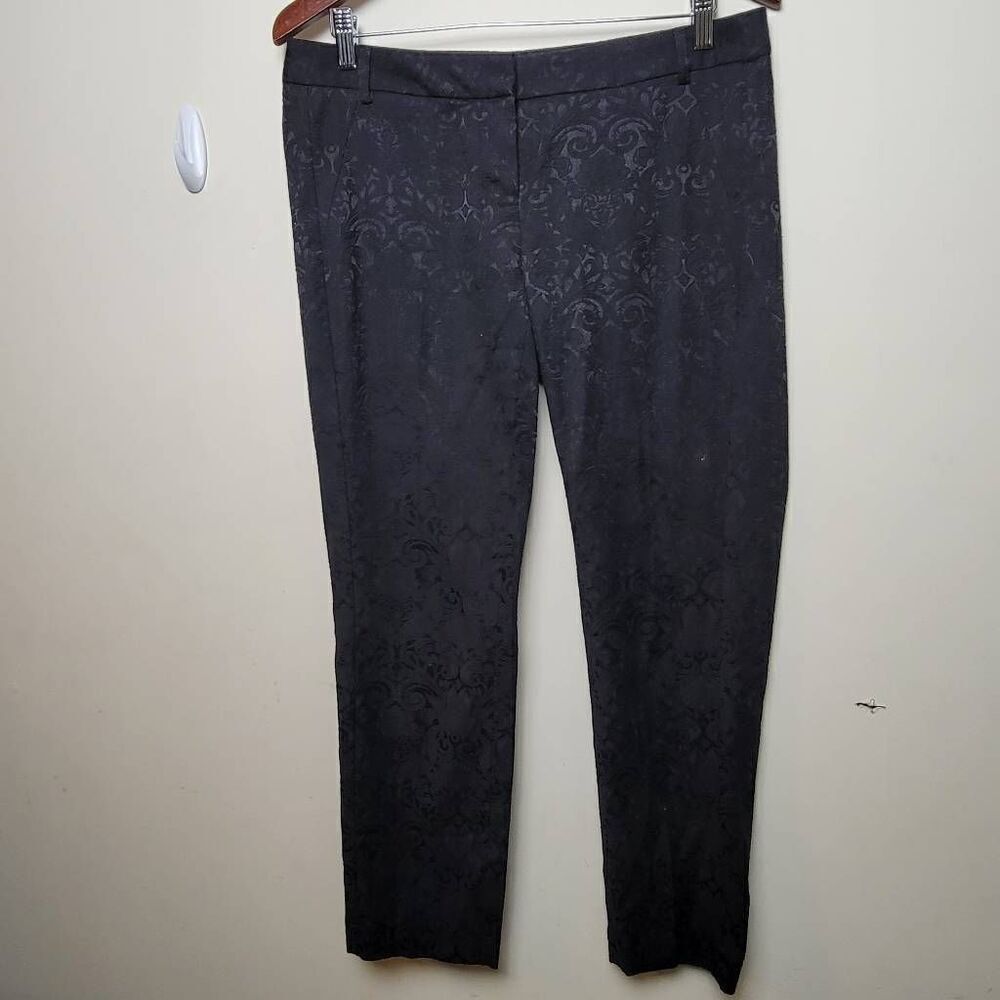 Express Columnist Jacquard Pants - Black - Size 8